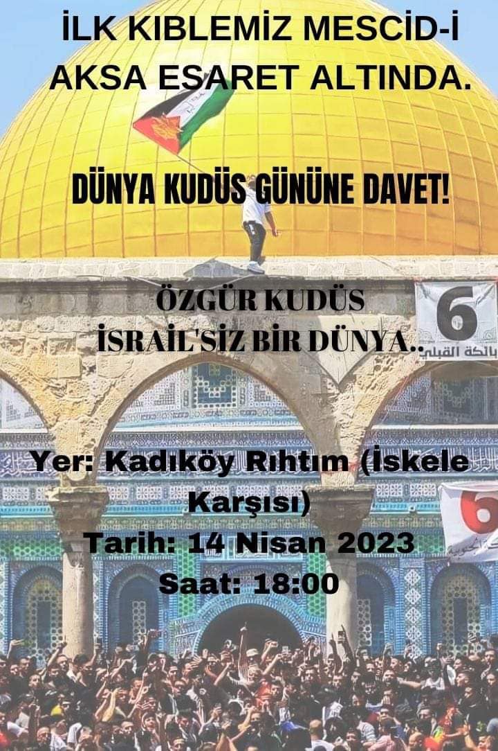 Kadıköy'de Dünya Kudüs Günü Programı