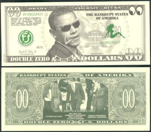 Amerikan başkanı ve komik kağıt parası